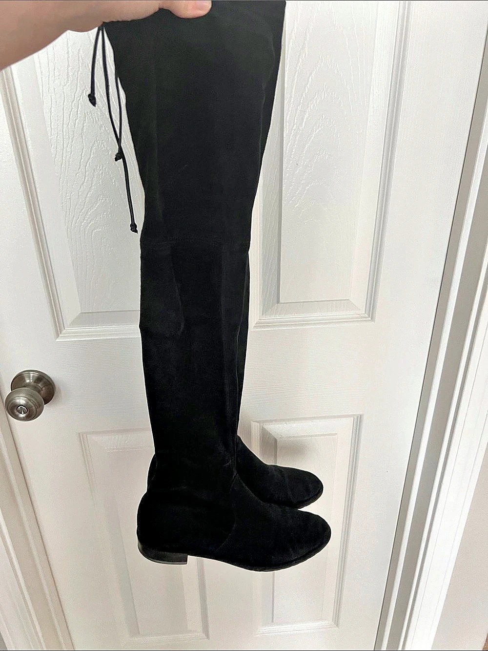 Stuart Weitzman 5050 Over-the-Knee Boots in Black suede size 9